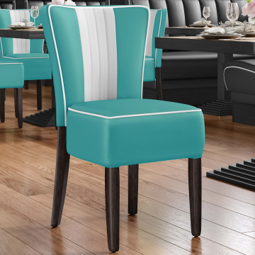 AMERICAN 1 | Sedia diner | Turchese | Pelle