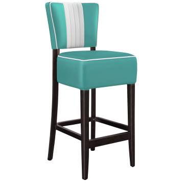 AMERICAN 2 | Diner Barhocker | Türkis | Leder