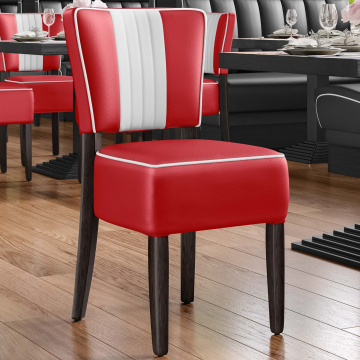 AMERICAN 2 | Dinerstuhl | Rot | Leder