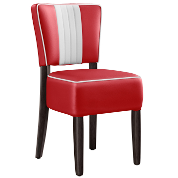 AMERICAN 2 | Sedia diner | Rosso | Pelle
