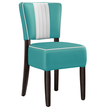 AMERICAN 2 | Sedia diner | Turchese | Pelle