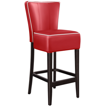 AMERICAN | Diner Barhocker | Rot | Leder