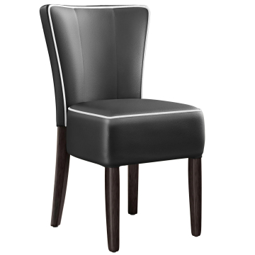 AMERICAN | Sedia diner | Nero | Pelle