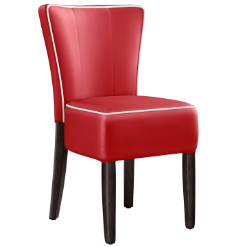 AMERICAN | Sedia diner | Rosso | Pelle