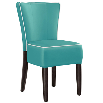 AMERICAN | Sedia diner | Turchese | Pelle
