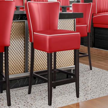 AMERICAN | Diner Barstoel | Rood | Leer