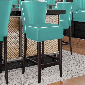 AMERICAN | Diner Barstoel | Turquoise | Leer