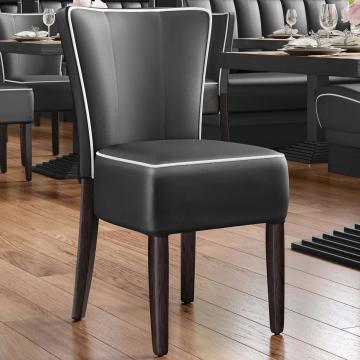 AMERICAN | Retro Diner Stoel | Zwart | Leer