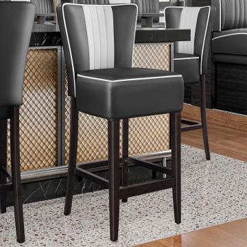 AMERICAN 1 | Diner Bar Stool | Black | Leather
