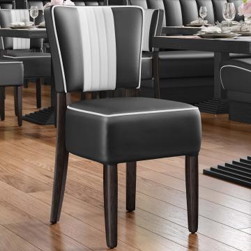AMERICAN 2 | Retro Diner Stoel | Zwart | Leer