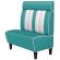 AMERICAN 1 | Restaurantsofa i diner stil | B: H 100 x 128 cm | Stripete | Turkis | lær