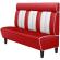 AMERICAN 1 | Sohvaloosi | S:K 180 x 128 cm | Raidallinen | Punainen | Nahka