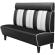 AMERICAN 1 | American diner bås | B:H 180 x 128 cm | Randig | Svart | Läder
