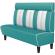 AMERICAN 1 | American diner bås | B:H 180 x 128 cm | Randig | Turkos | Läder