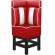 AMERICAN 1 | Diner hörnsoffa | B:H 64 x 158 cm | Randig | Röd | Läder