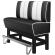 AMERICAN 1 | Høy restaurantsofa i diner stil | B: H 140 x 133 cm | Stripete | Svart | lær