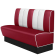 AMERICAN 2 | Amerikansk diner spisebænk | B:H 160 x 103 cm | Stribet | Rød | Læder