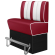 AMERICAN 2 | Banquette de dîner | H: 100 x 133 cm | Rayé | Rouge | Cuir