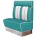 AMERICAN 3 | Restaurantsofa i diner stil | B: H 100 x 128 cm | Stripete | Turkis | lær