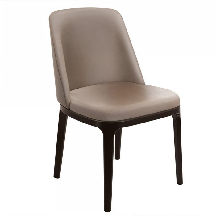 Annika | Bistro Stol | Lær | Taupe