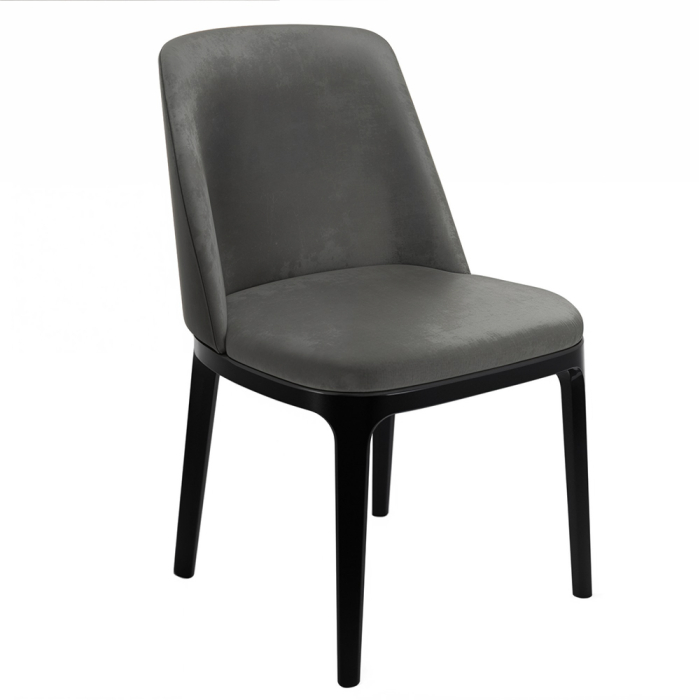 Annika | Bistro Chair | Velvet | Gray
