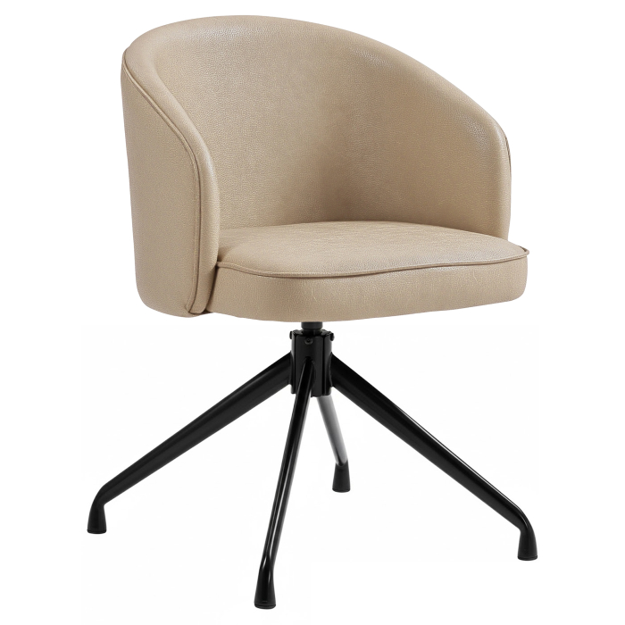Antonella | Hotel Silla | Beige | Cuero | Base giratoria