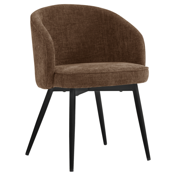 Antonella | Hotel Stuhl | Braun | Stoff/Textil