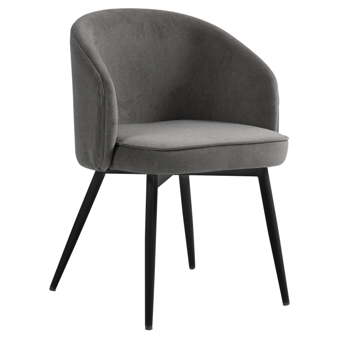 Antonella | Hotel Stol | Grå | Samt