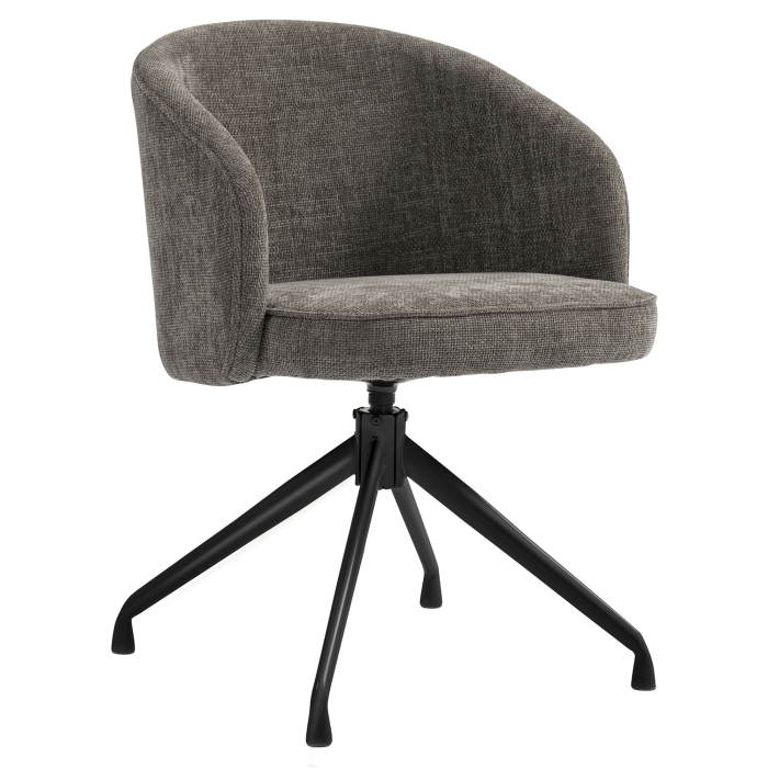 Antonella | Hotell Stol | Grå | Stoff/Textil | Svingfot