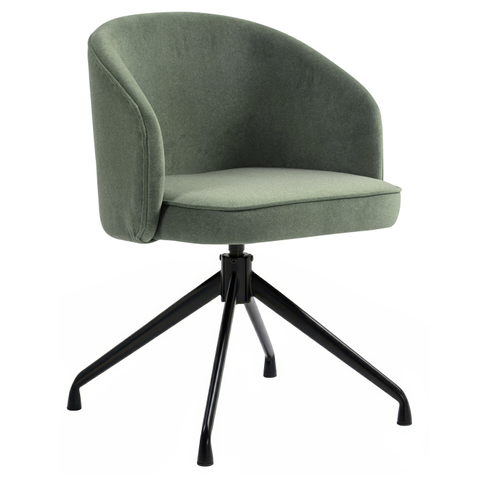 Antonella | Hotel Chair | Green | Velvet | Swivel Base