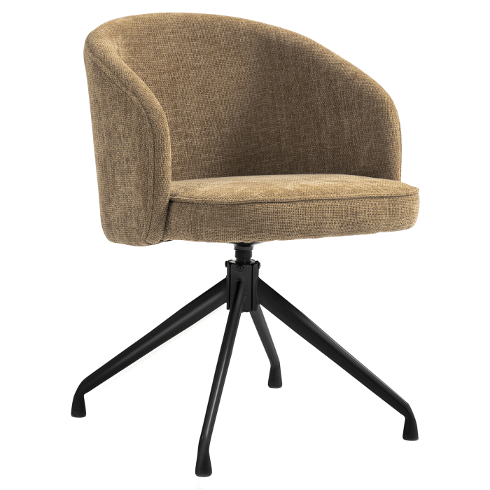 Antonella | Hotel Stol | Taupe | Stof/Textil | Drejefod