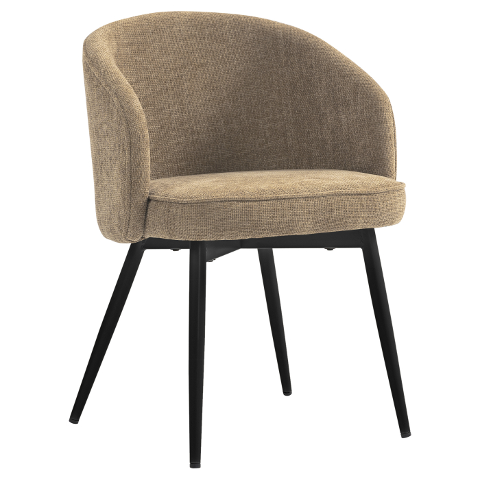 Antonella | Hotell Stuhl | Taupe | Stoff/Textil