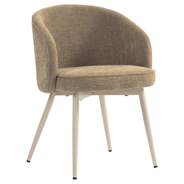 Antonella | Hotel Silla | Topo | Tela/Textil | Estructura Blanca