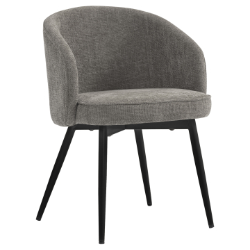 Antonella | Hotell stol | Grå | Stoff/Textil