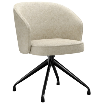 Antonella | Hotelstoel | Taupe | Stof/Textiel | Draaivoet