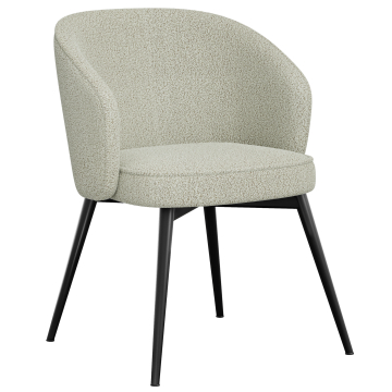 Antonella | Hôtel Chaise | Beige | Tissu en peluche