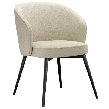 Antonella | Hôtel Chaise | Taupe | Tissu/Textile