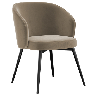 Antonella | Hôtel Chaise | Taupe | Velours