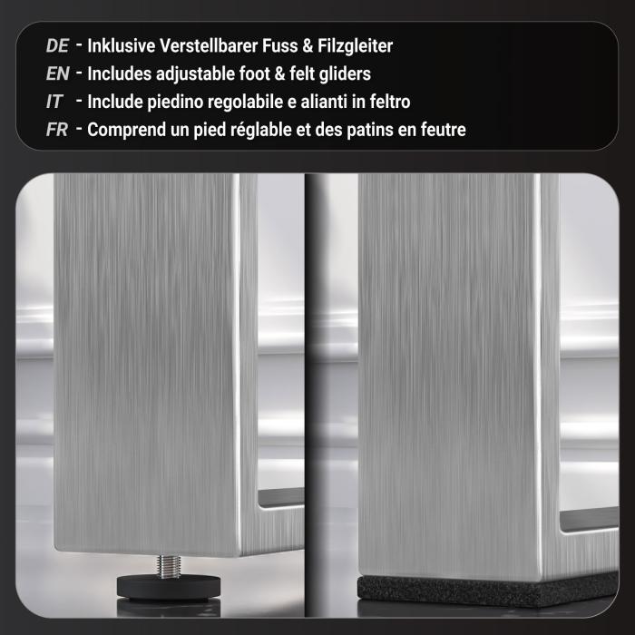 MORENA | X formet barbordben | Rustfritt stål | Føtter: 12x12cm | B68xH105cm MORENA | X formet barbordben | Rustfritt stål | Føtter: 12x12cm | B68xH105cm