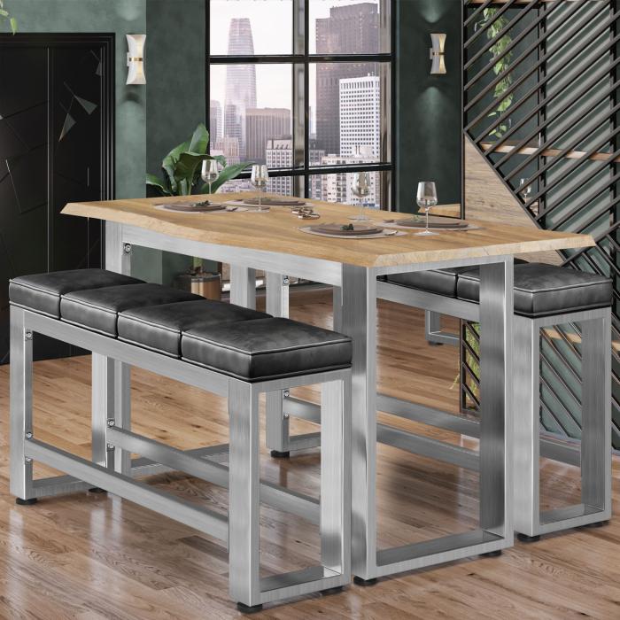MORENA | X formet barbordben | Rustfritt stål | Føtter: 12x12cm | B68xH105cm MORENA | X formet barbordben | Rustfritt stål | Føtter: 12x12cm | B68xH105cm
