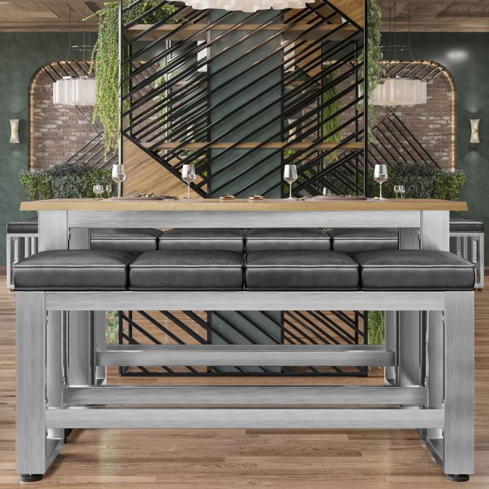 MORENA | X formet barbordben | Rustfritt stål | Føtter: 12x12cm | B68xH105cm MORENA | X formet barbordben | Rustfritt stål | Føtter: 12x12cm | B68xH105cm