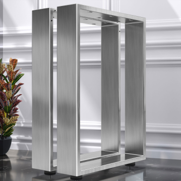 MORENA | Gambe a forma di u per tavolo | Acciaio inox | Piedi: 12x12cm | L68xH105cm