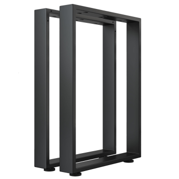 MORENA | Mesa alta con patas en forma de patín | Negro | Patas: 8x8cm | B58xH105cm