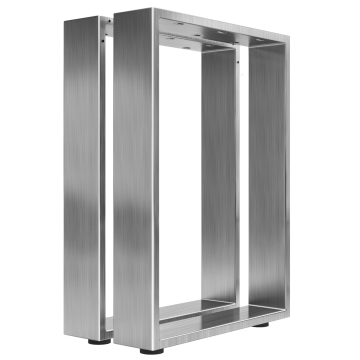 MORENA | U Shaped Bar Table Legs | Stainless steel | Feet: 12x12cm | W68xH105cm