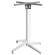 APIA | Struttura per tavolo da bar Bistro | 4 gambe | Base: 44 x 50 cm | Colonna: 6x109 cm | Bianco / Pieghevole