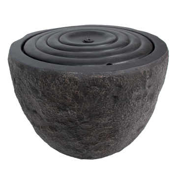 AQUA | Garten Brunnen | Ø:H 54 x 42 cm | Beton | Schwarz