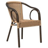 ARGOS | Bistro Rattanstuhl | Hellbraun | Rattan | Stapelbar