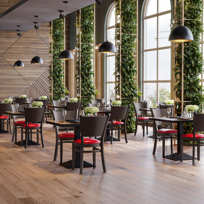 ARMANDO STACK | bistrostol | Rød | lær