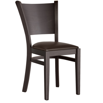 ARMANDO STACK | Bistrostuhl | Dunkelbraun | Leder