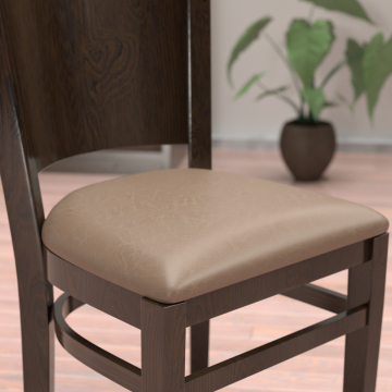 ARMANDO | Krzesło Bistro | Taupe | Skóra